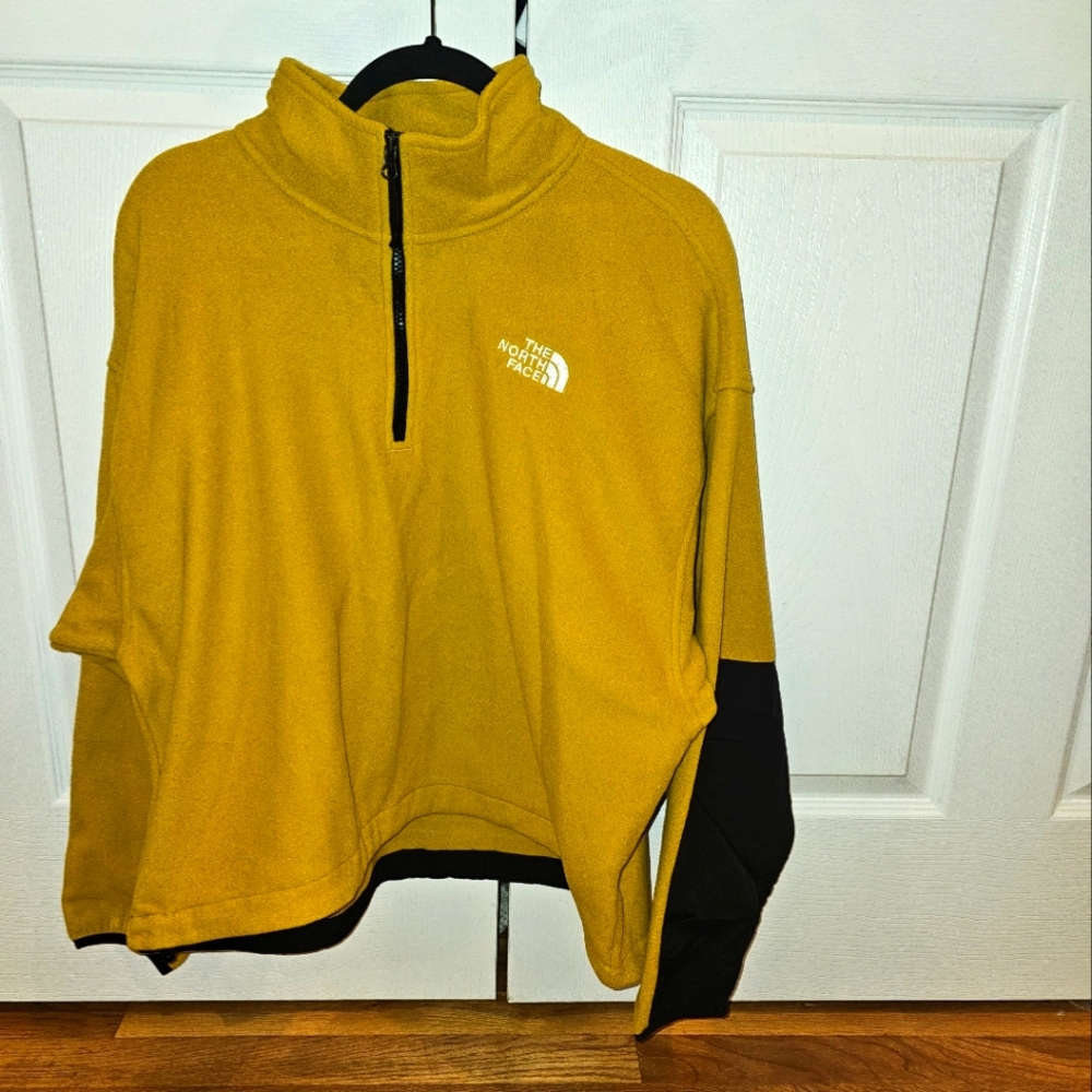 The North Face Mustard and Black Half-Zip Sweatshirt